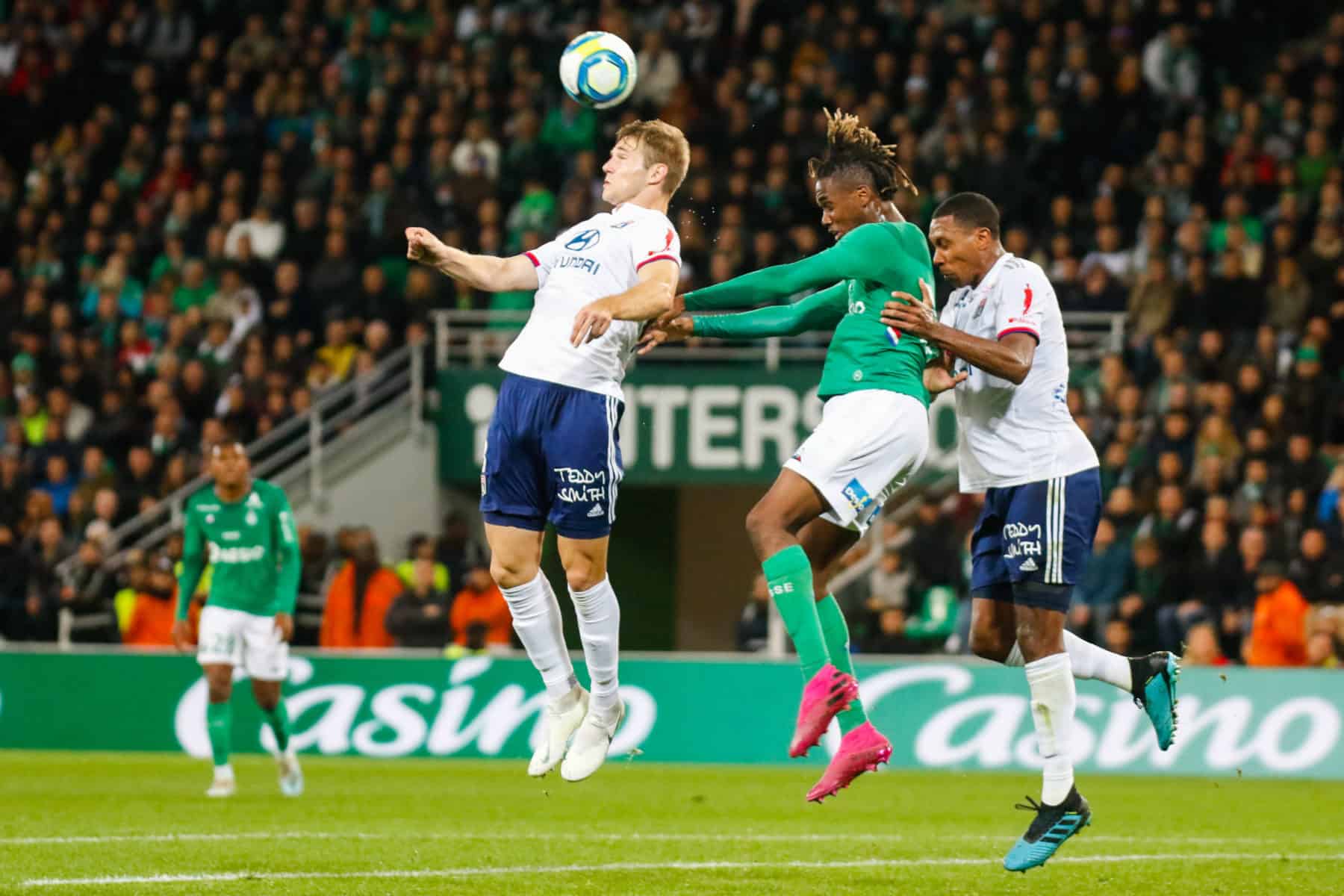 Joachim Andersen, Marcelo (Olympique Lyonnais), Charles Abi (Saint-Etienne)